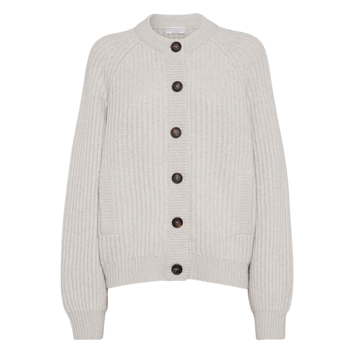 ribbed button-up cardigan