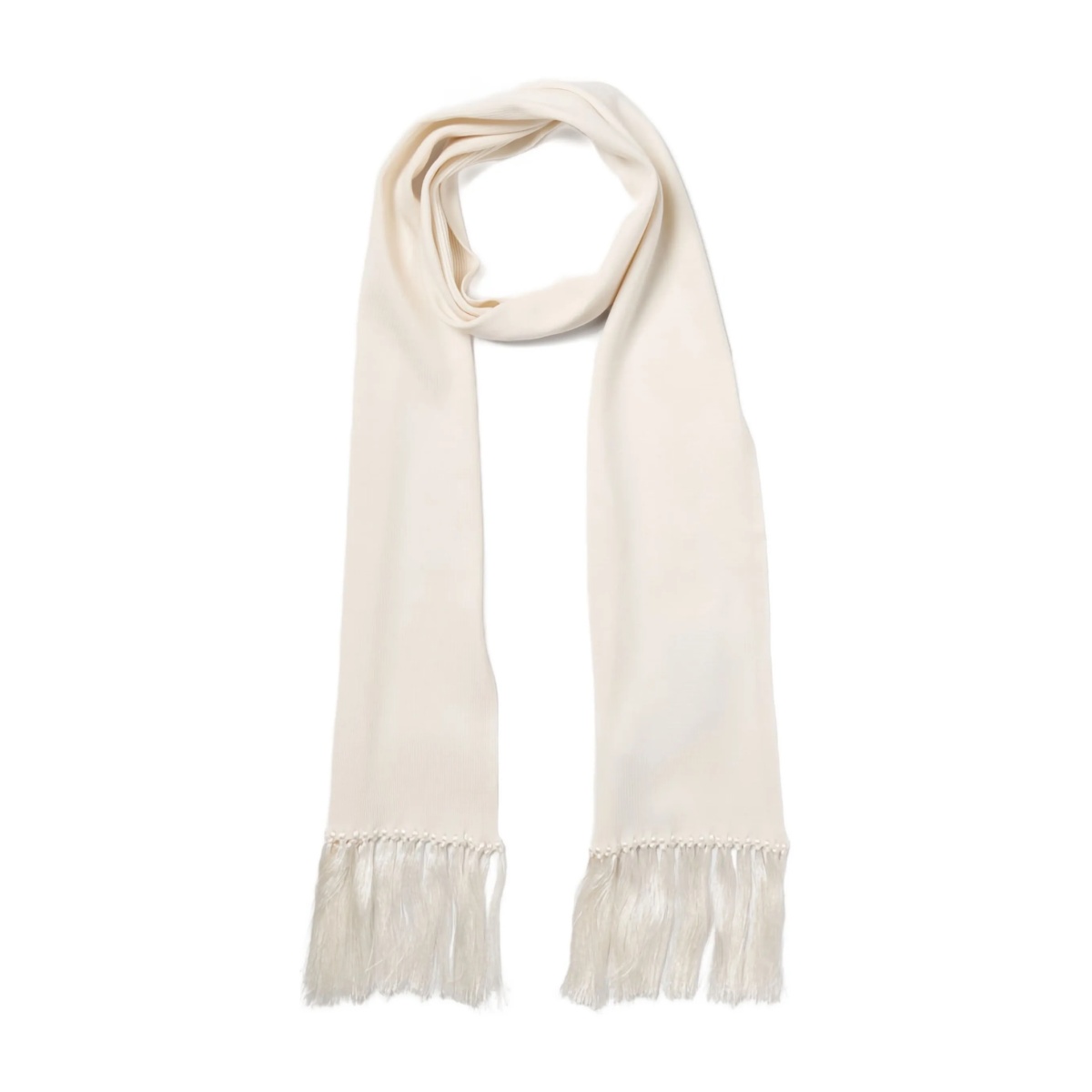 ribbed fringe scarf