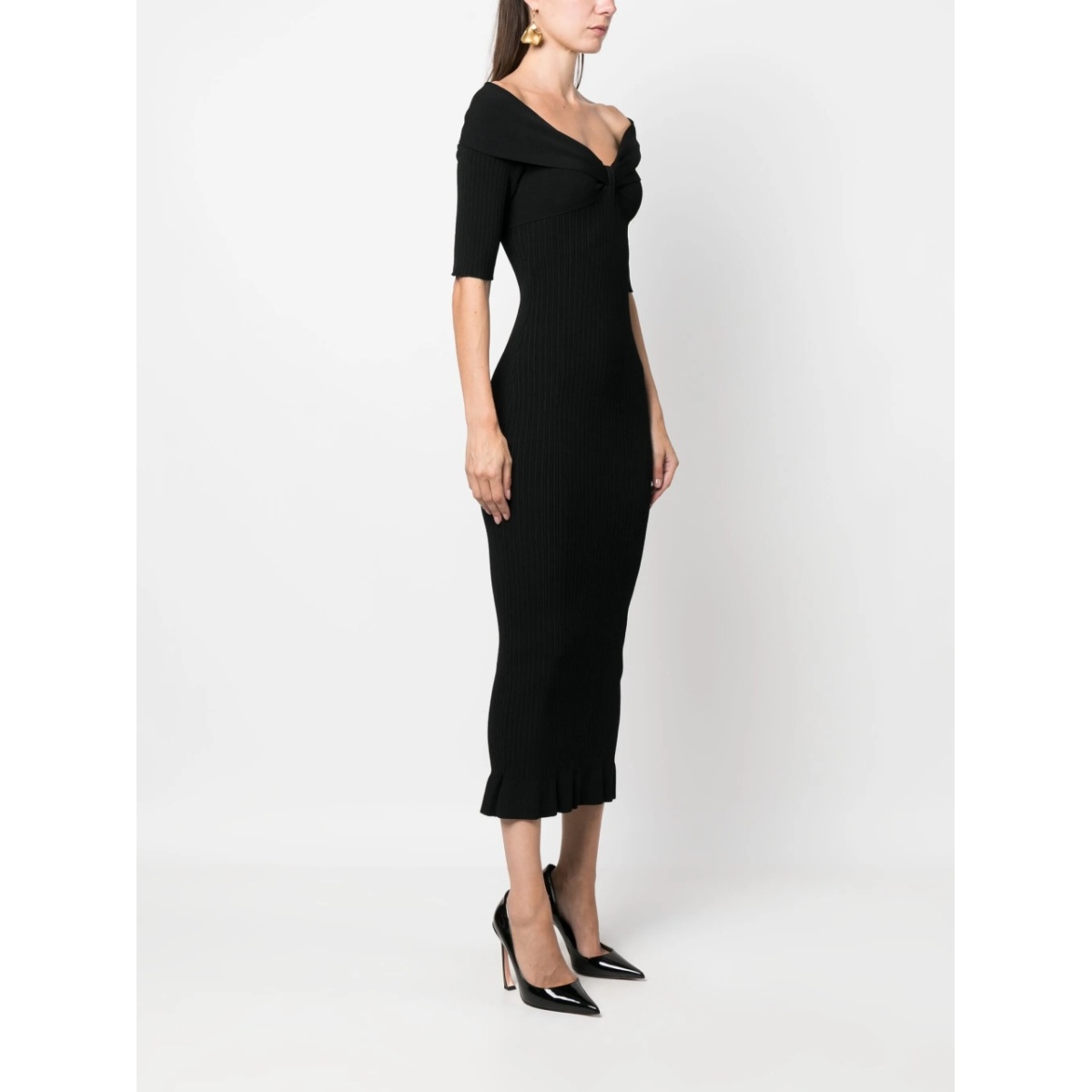 ribbed-knit midi dress - Img 3
