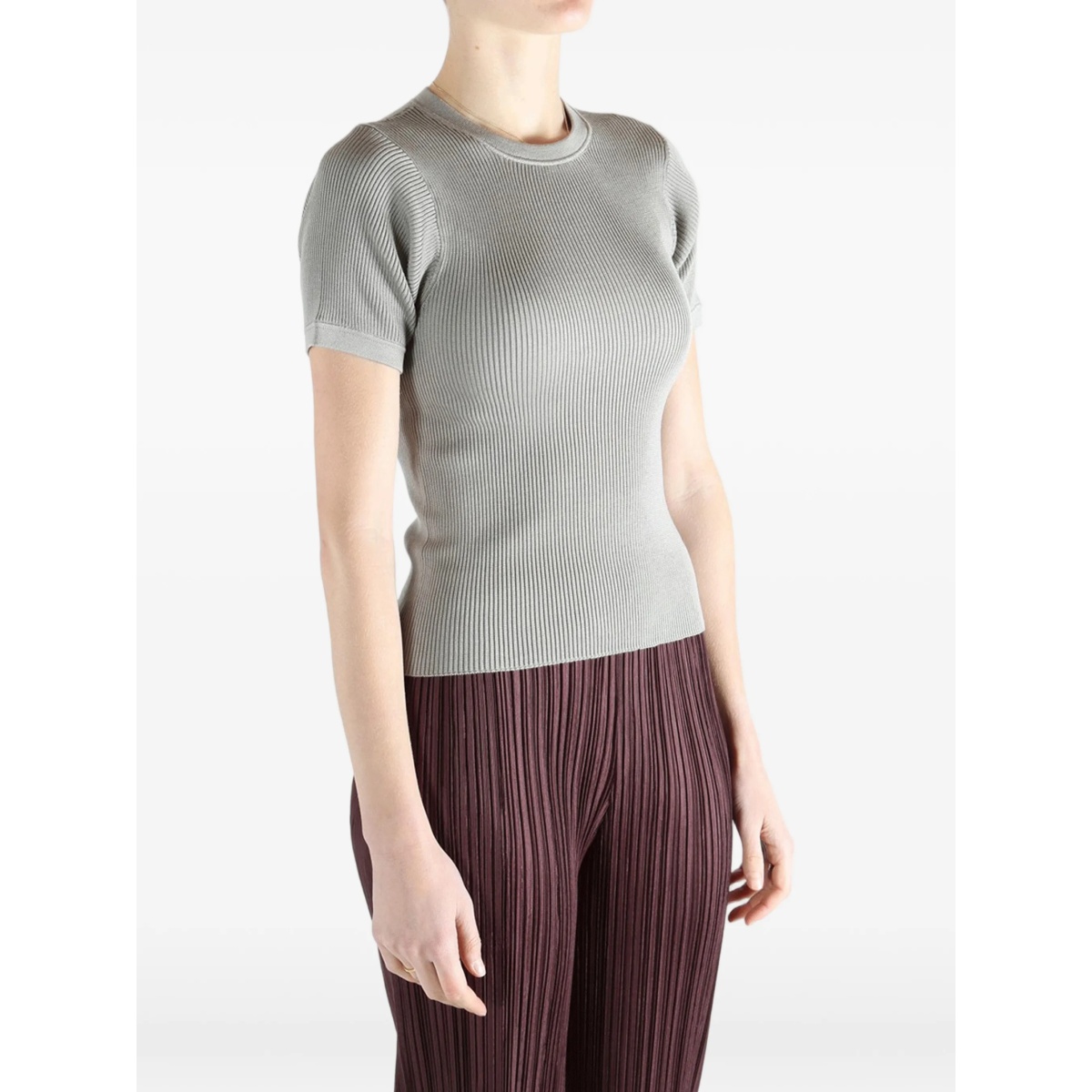 ribbed knit T-shirt - Img 3
