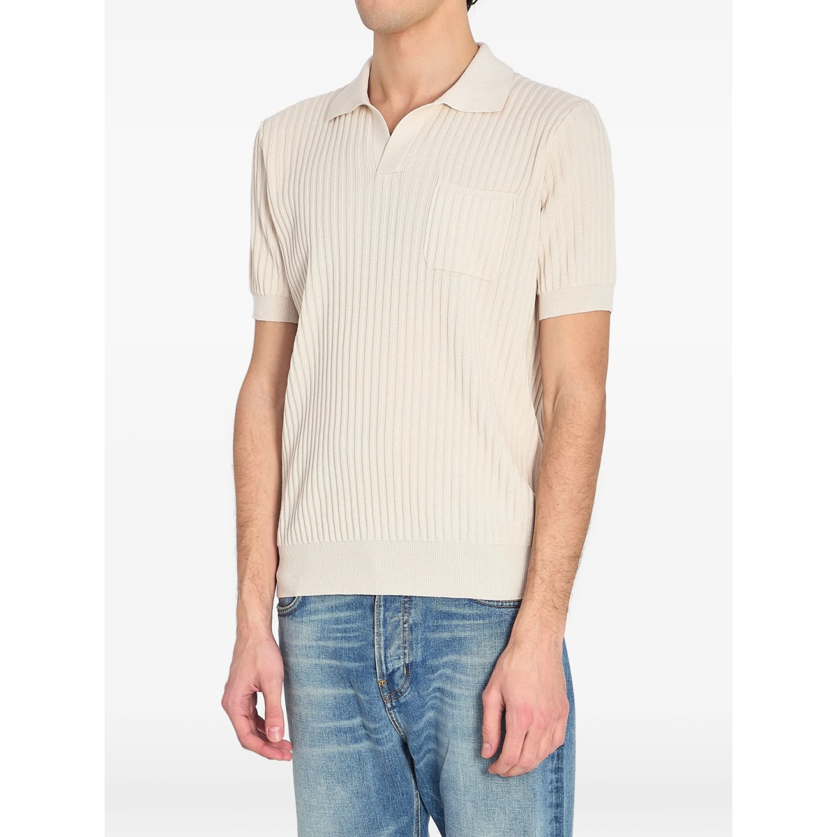 ribbed pocket polo shirt - Img 2
