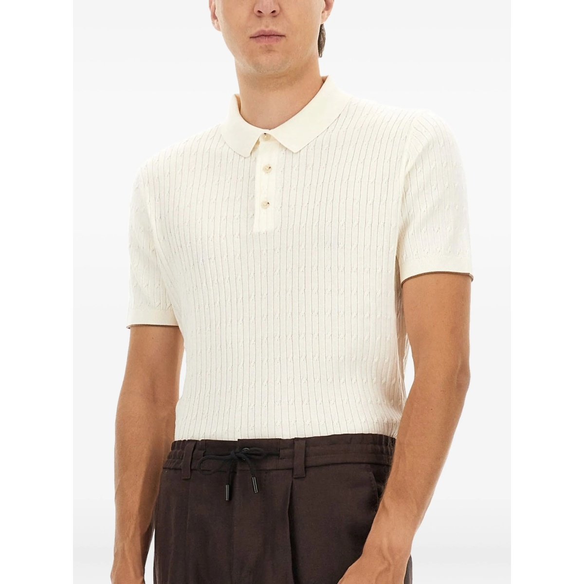 ribbed polo shirt - Img 3