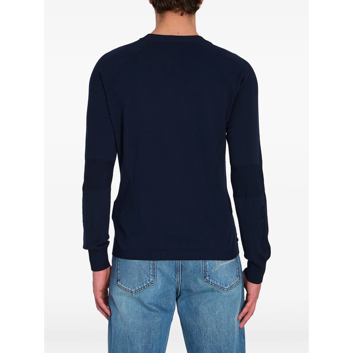 ribbed round-neck knit sweater - Img 4