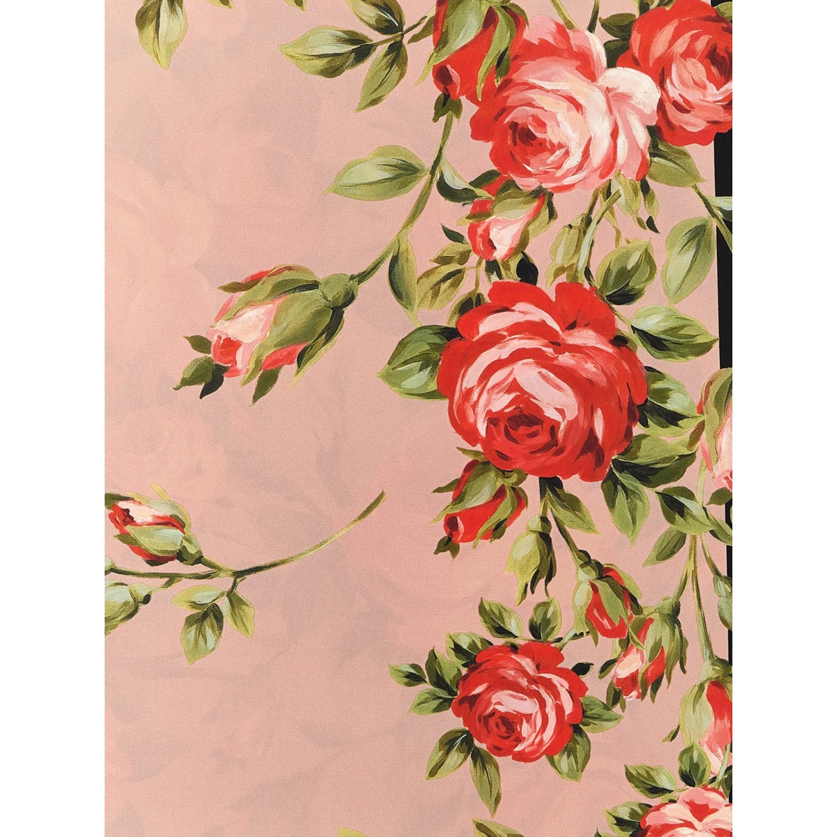 rose-print twill scarf - Img 3