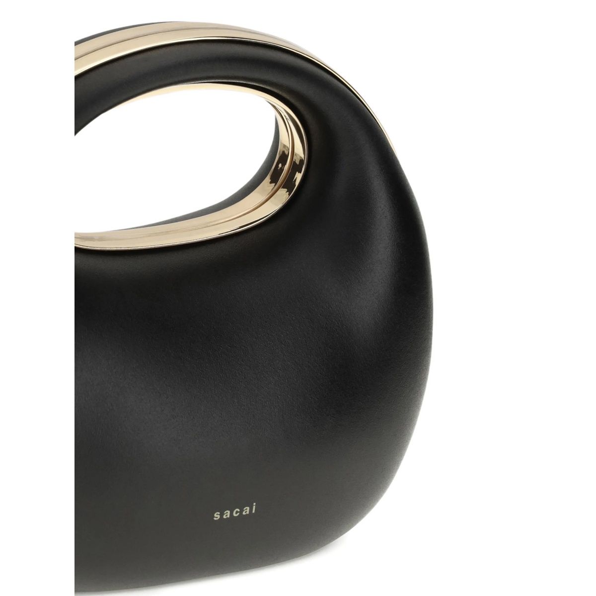 round leather clutch bag - Img 3