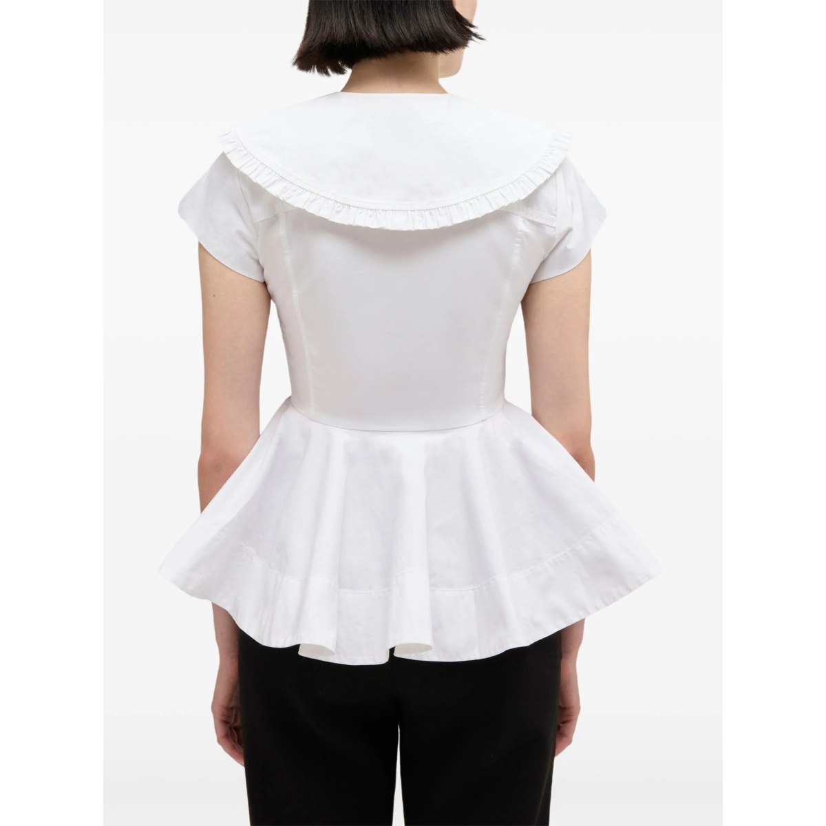 ruffled collar buttoned top - Img 4