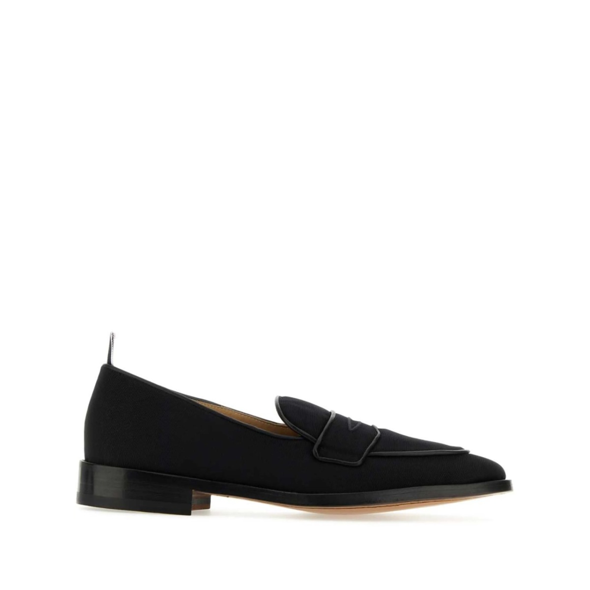RWB-stripe canvas penny loafers
