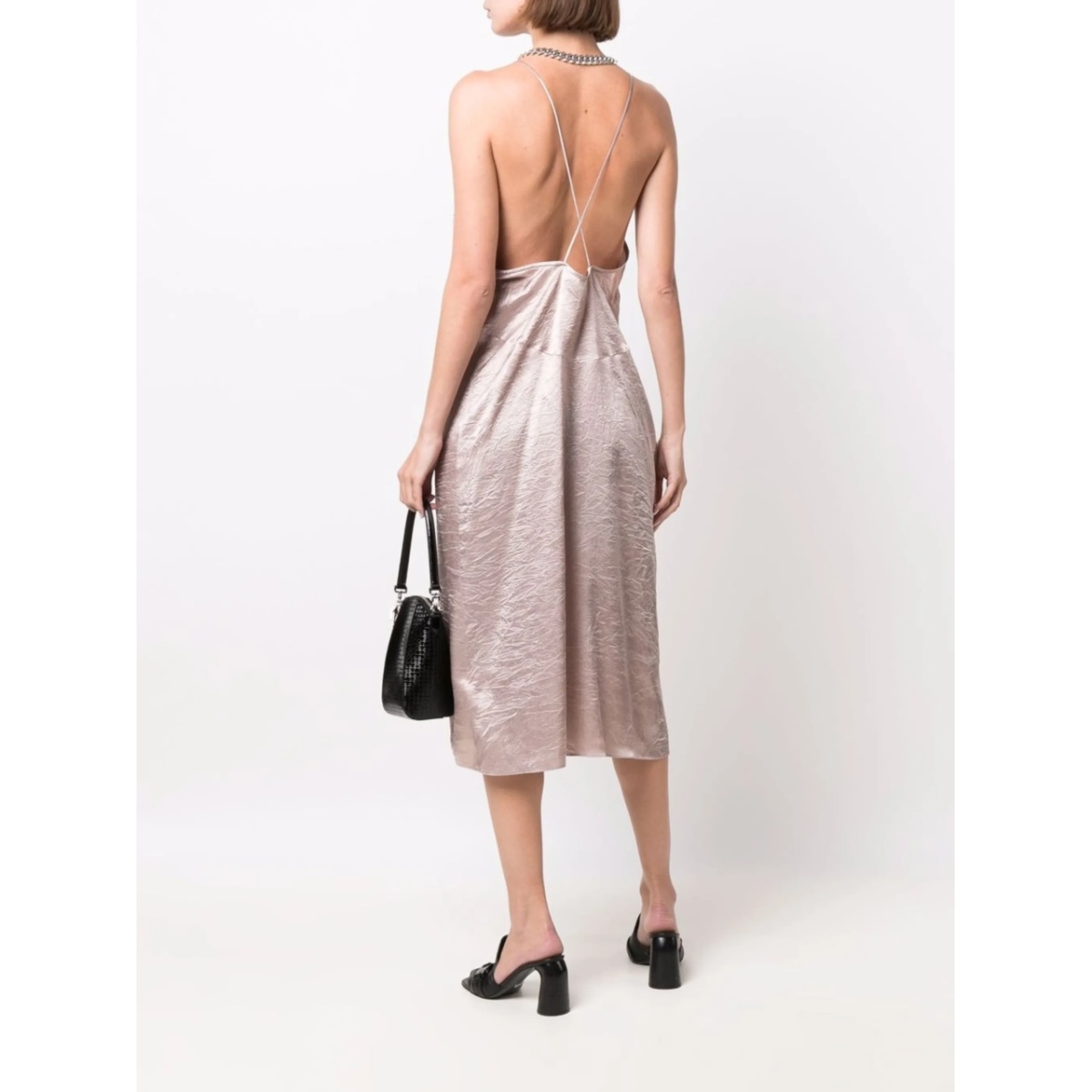 satin-finish cami dress - Img 2