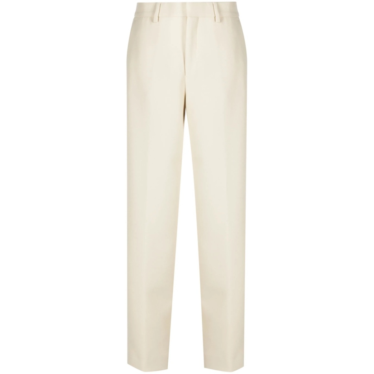 satin-finish tailored trousers