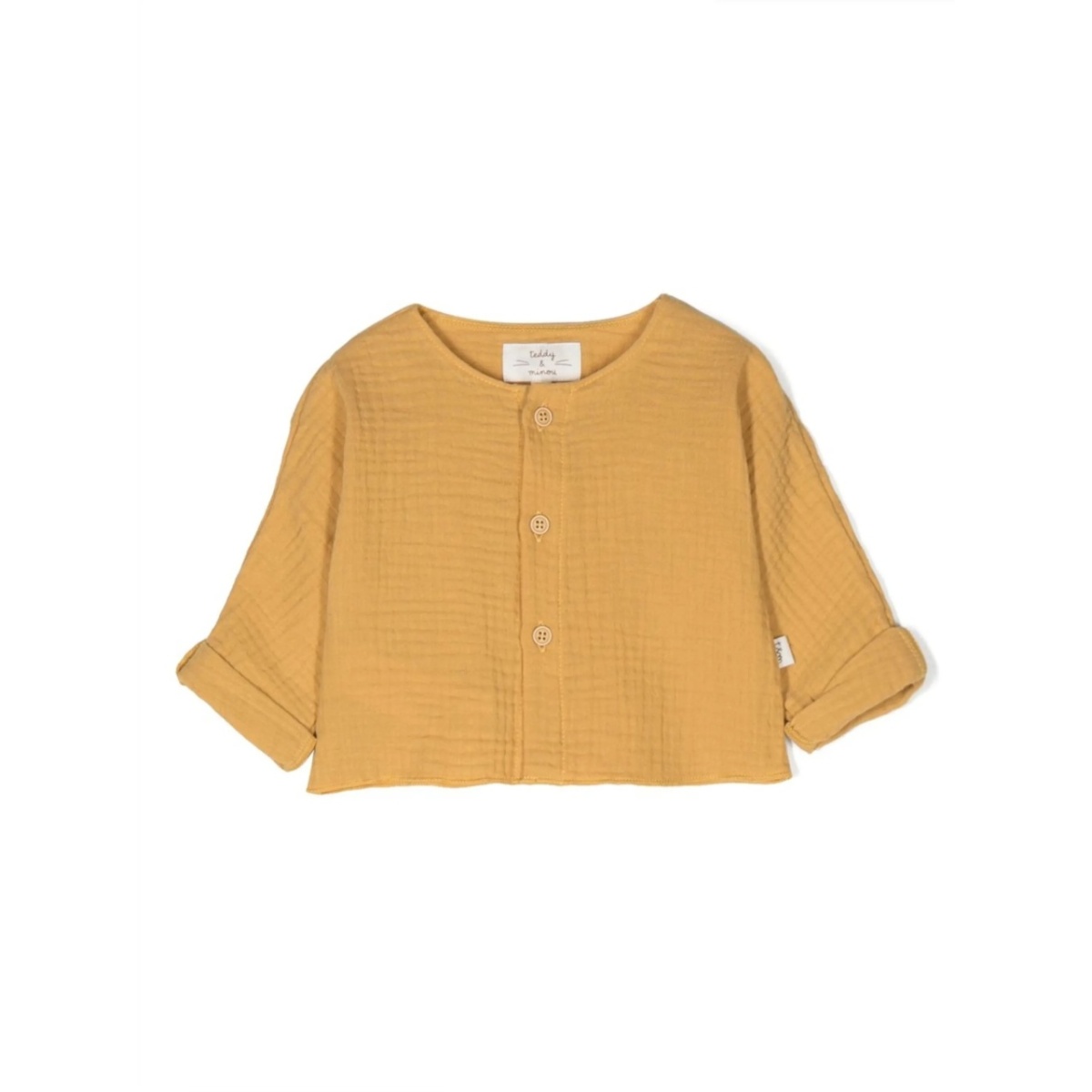 seersucker buttoned cardigan