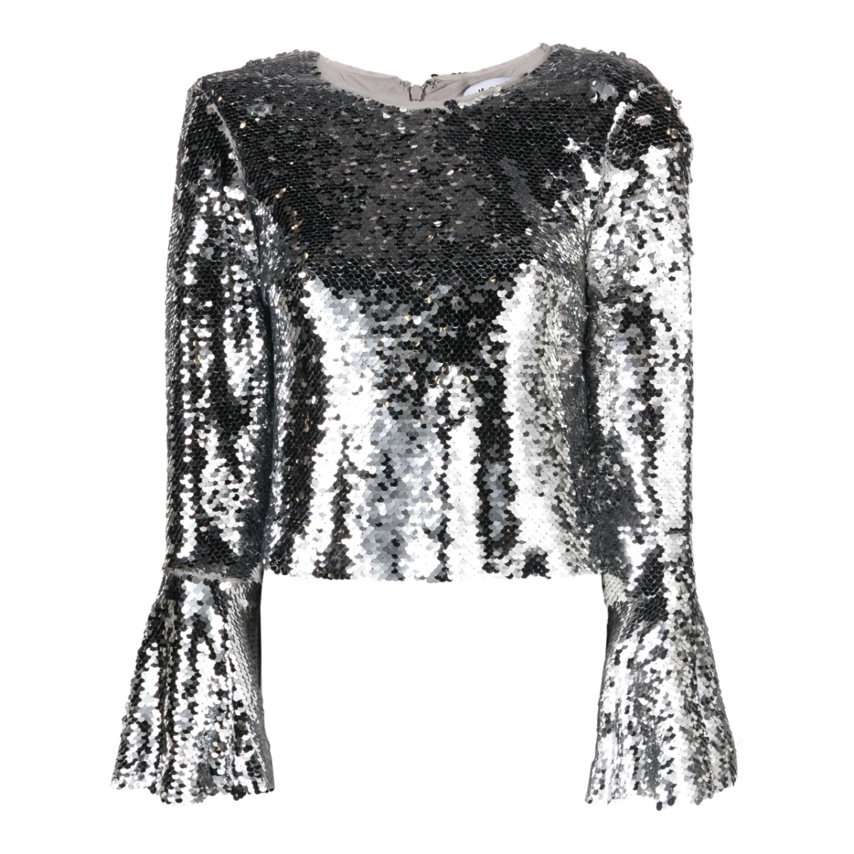 sequin-embellished mesh top