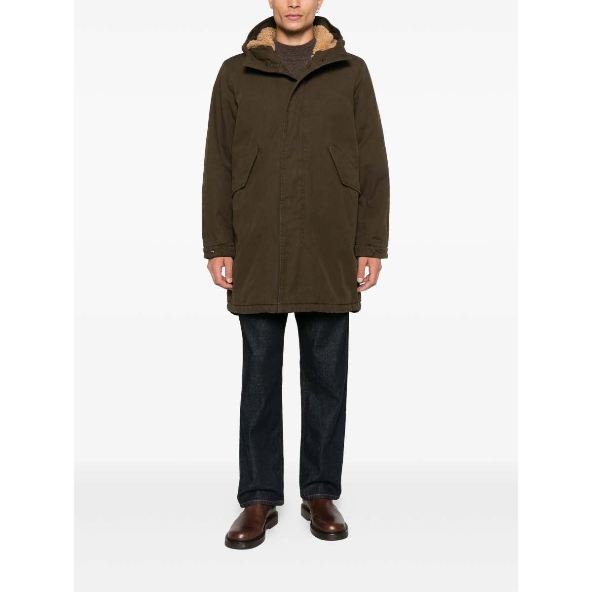 shearling-trim hooded jacket - Img 2