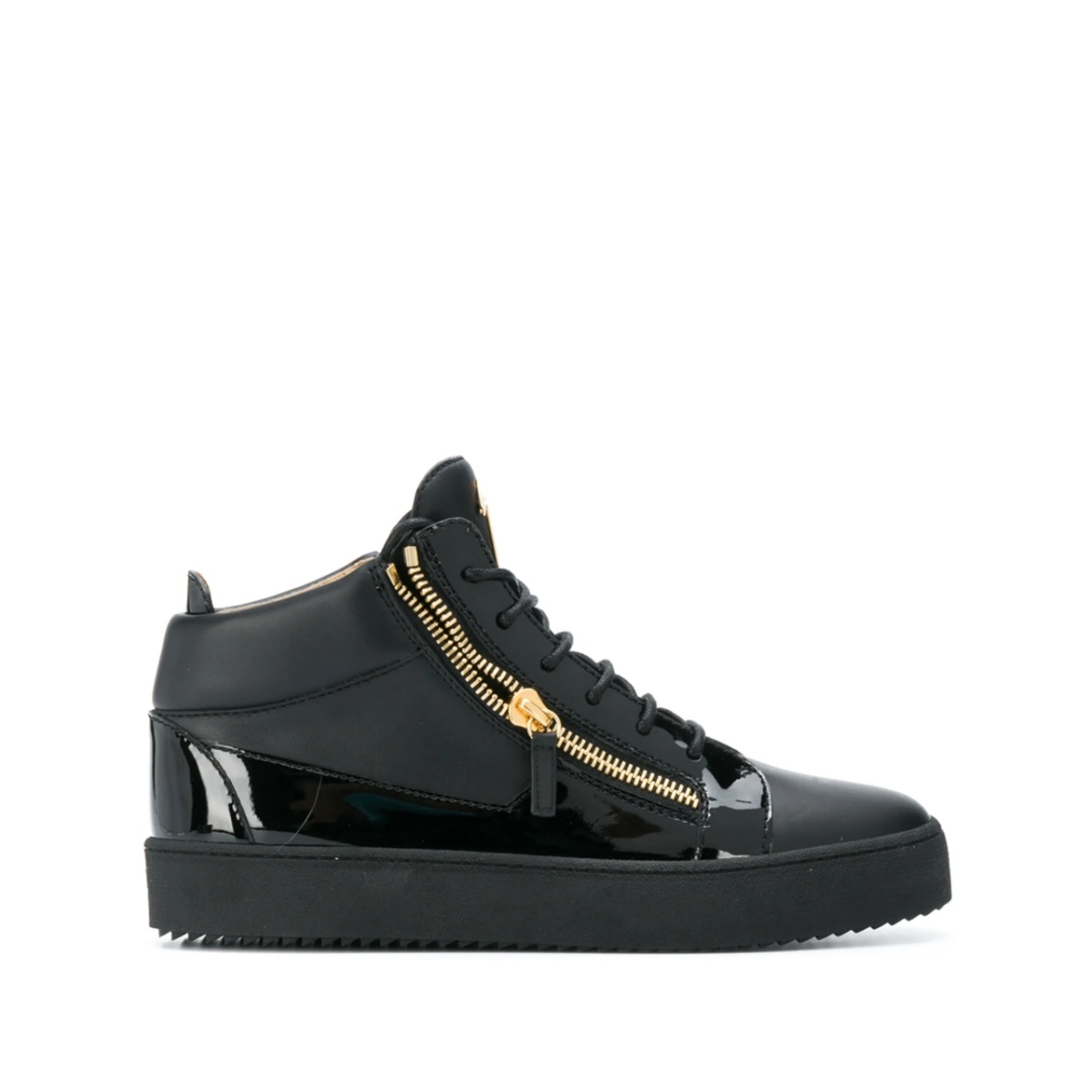side-zip high-top sneakers