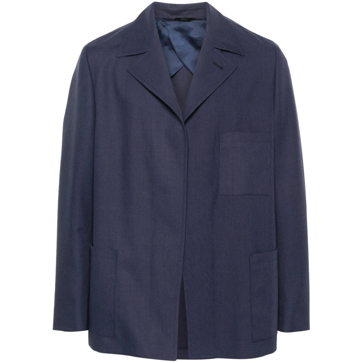 single-breasted wool blazer