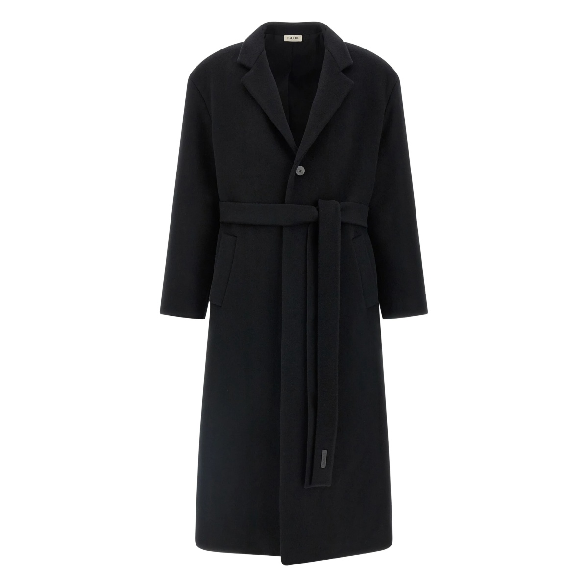 single-breasted wool coat