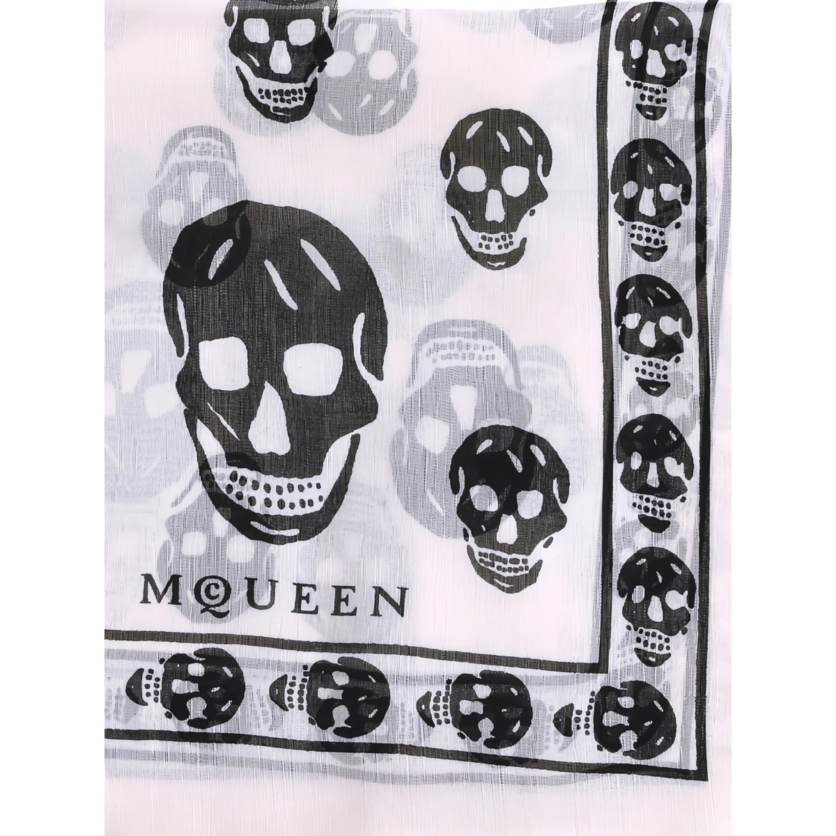 skull-print silk scarf - Img 3