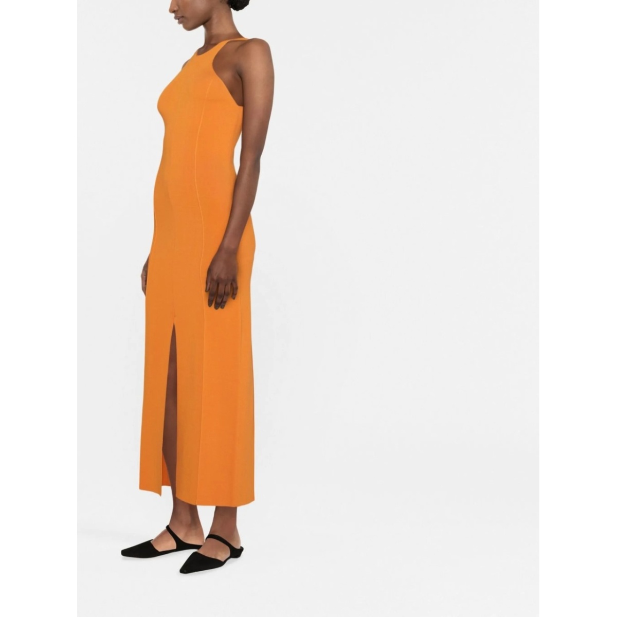sleeveless fitted midi dress - Img 4