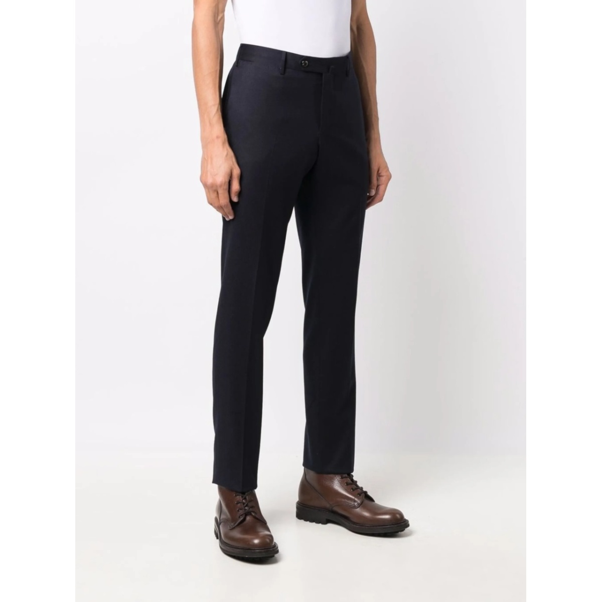 slim-fit wool trousers - Img 3