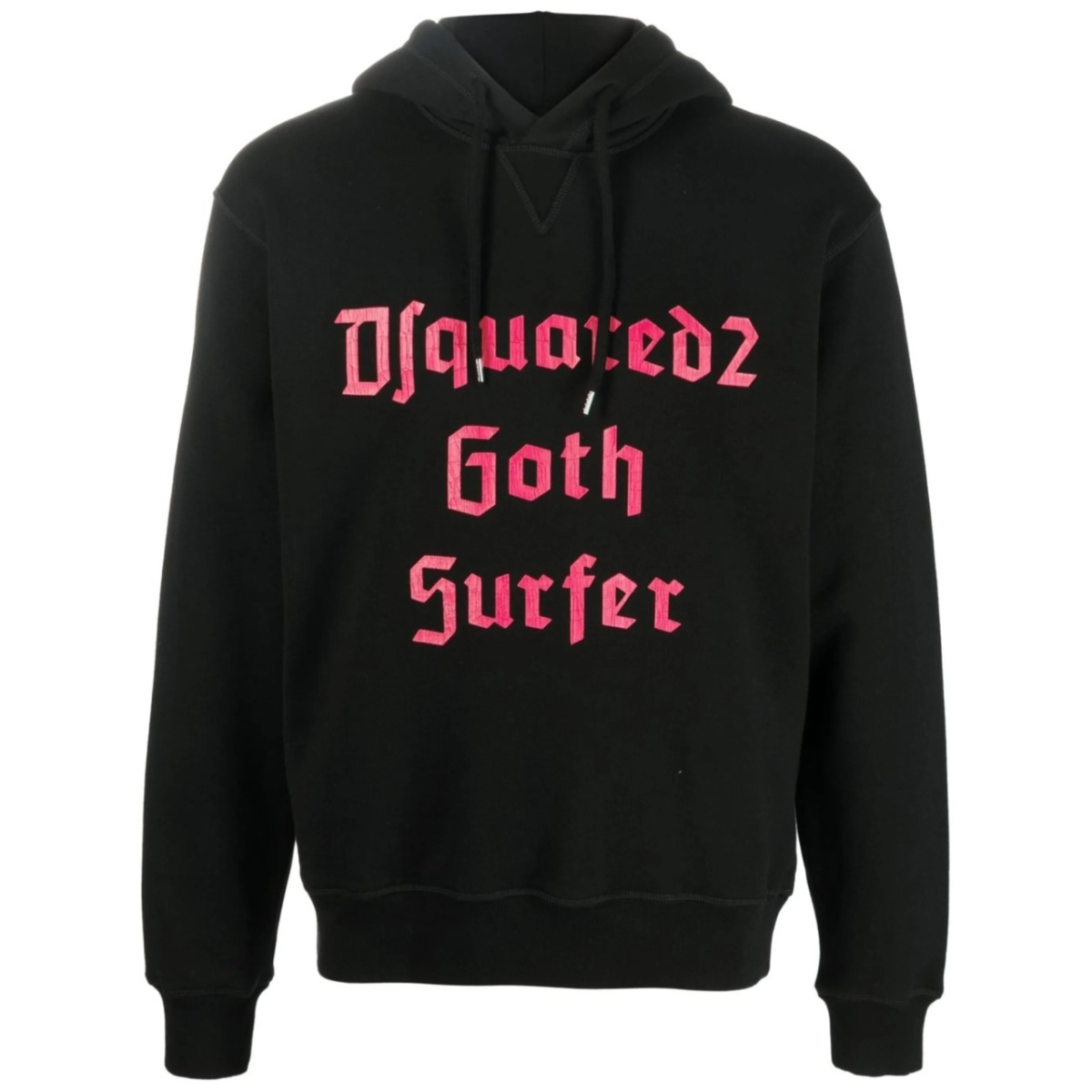 slogan-print hoodie