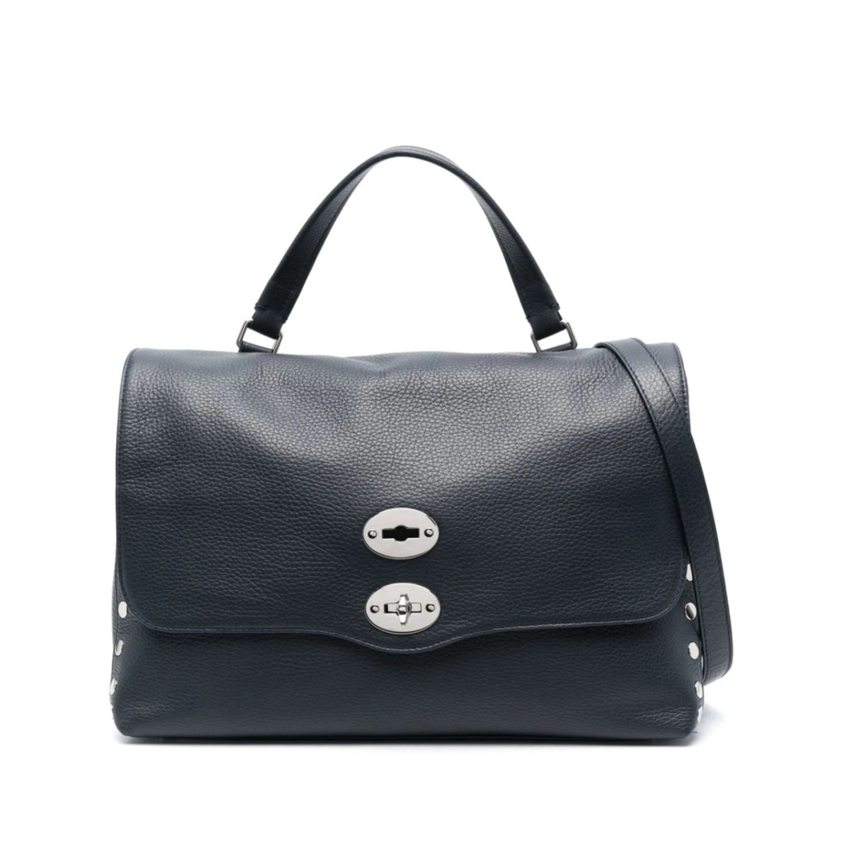 small Postina® stud-embellished flap tote bag