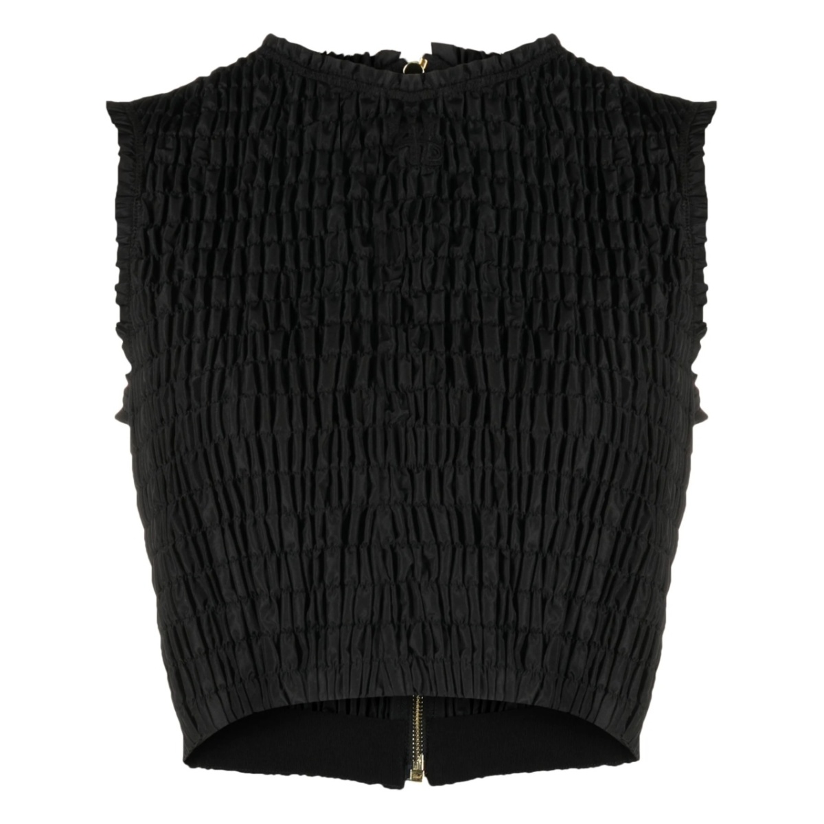 smock-detail crop top