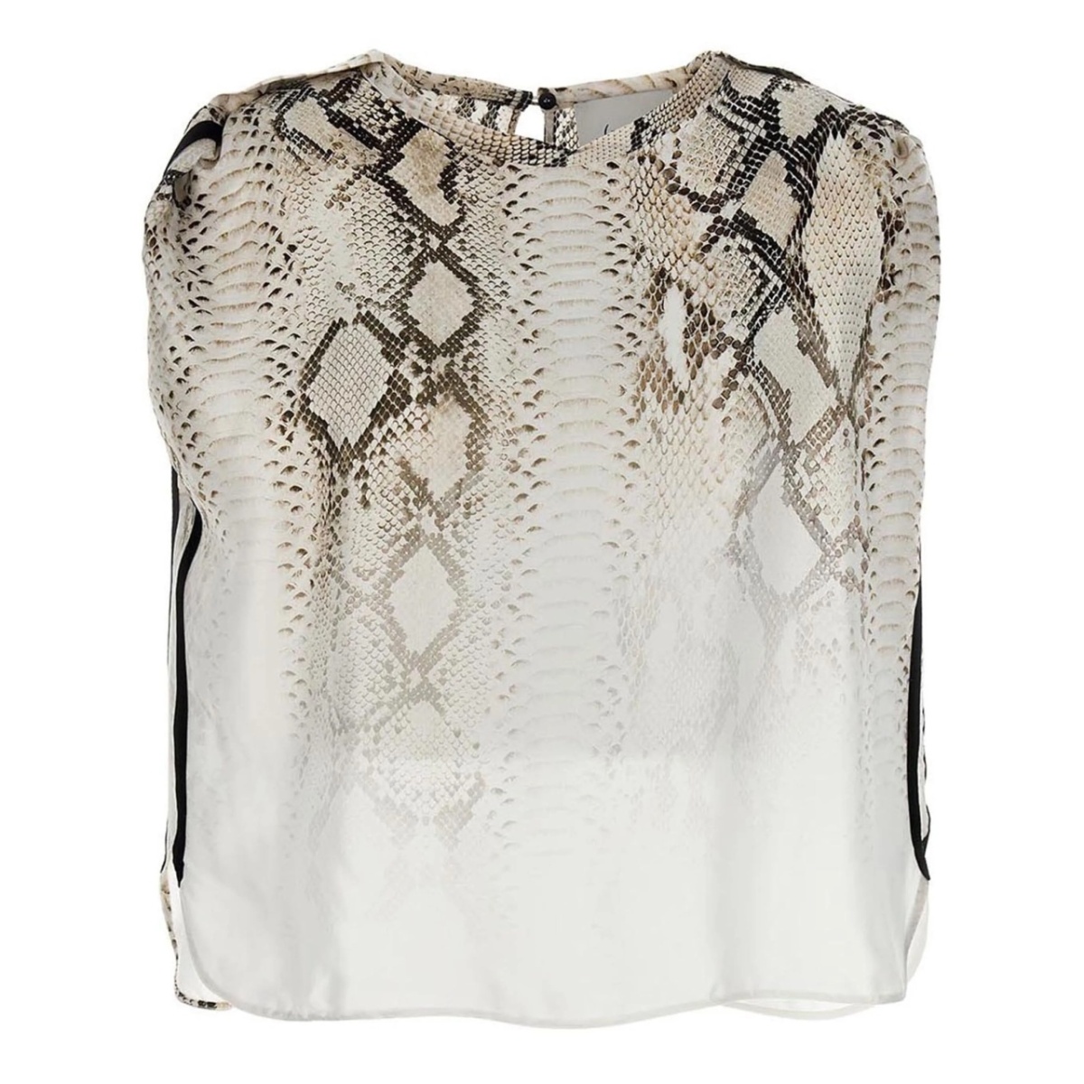 snake-print blouse