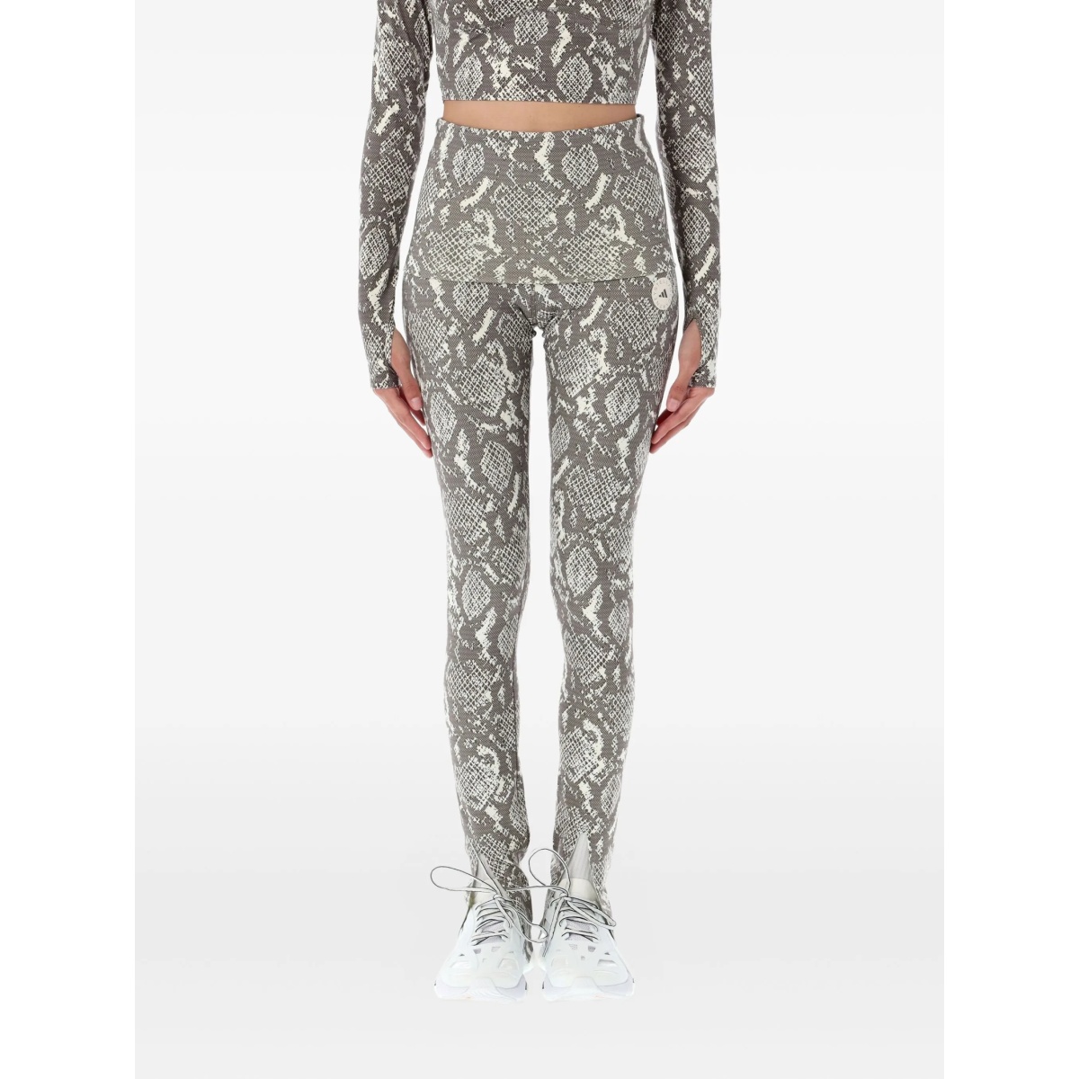 snake-print leggings