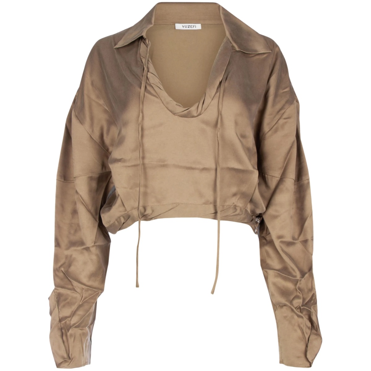 spread-collar blouse