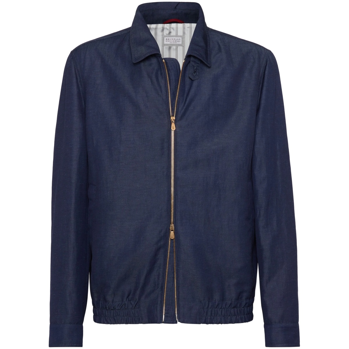 spread-collar bomber jacket