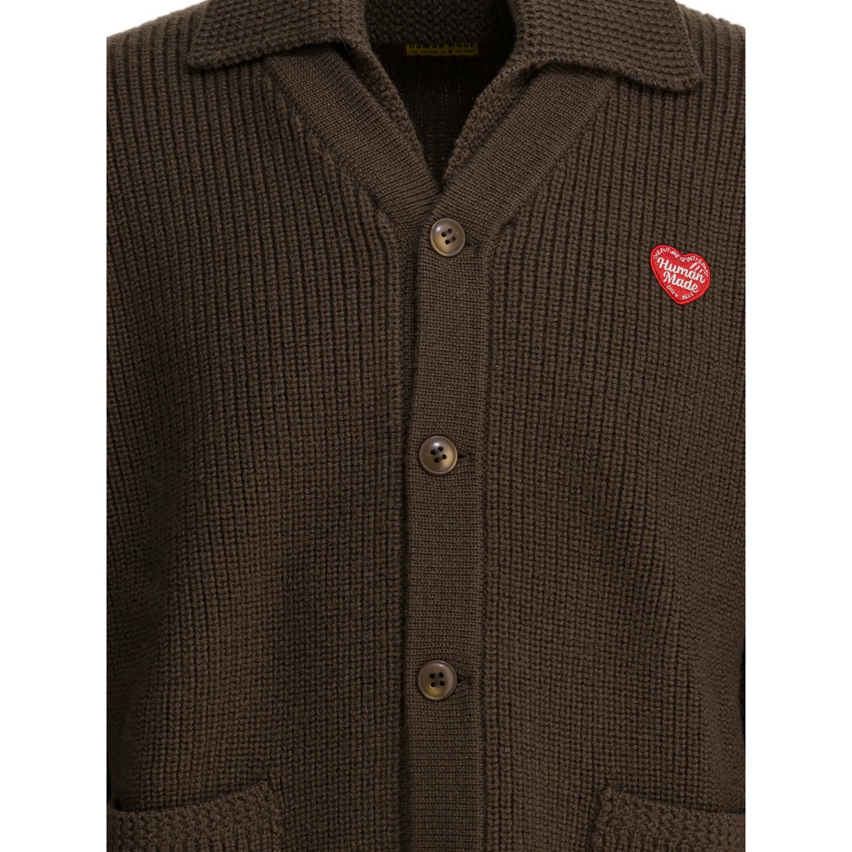 spread-collar button-up cardigan - Img 5