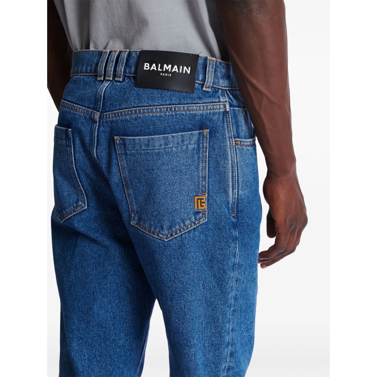straight-cut cotton jeans - Img 5