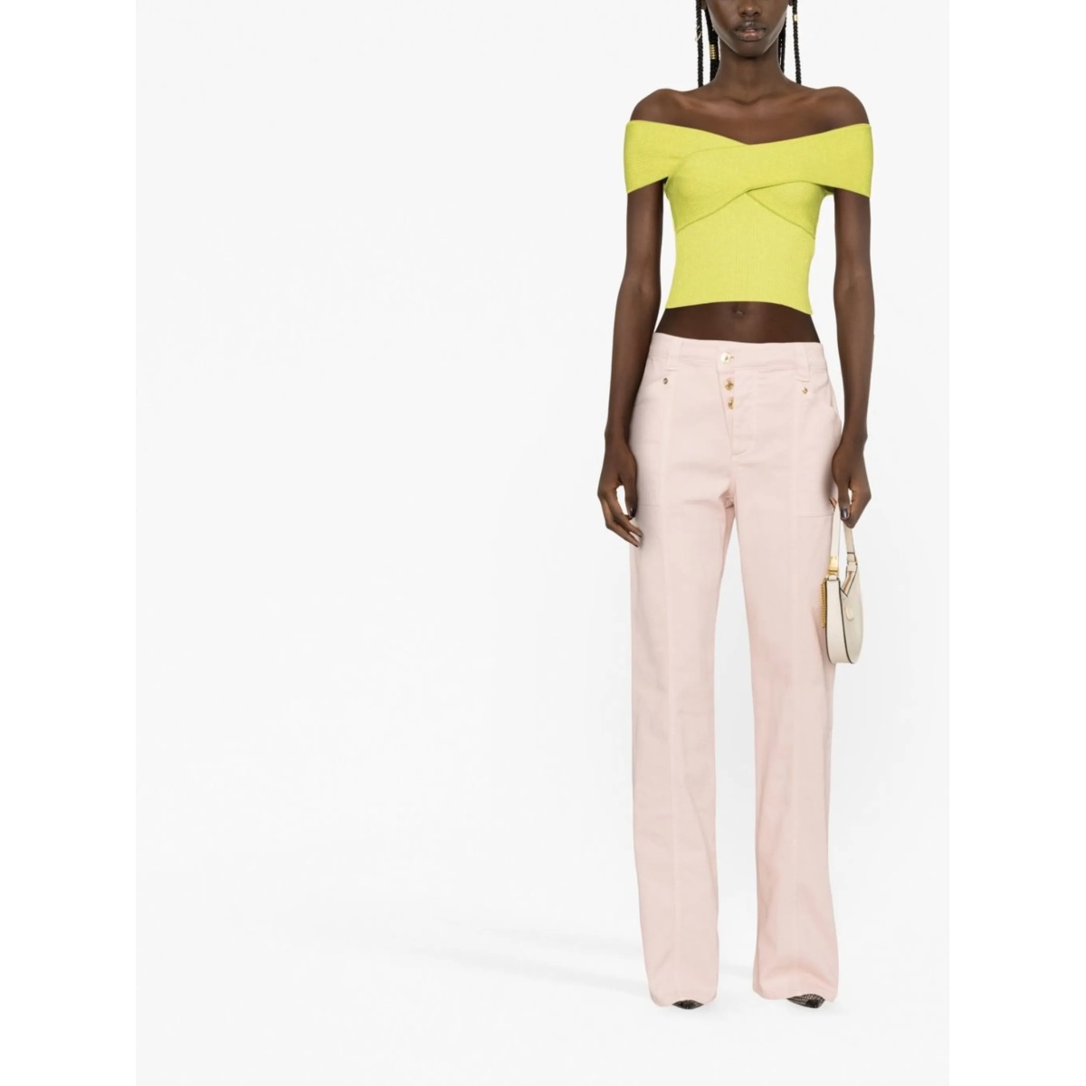 straight-leg cotton trousers - Img 2