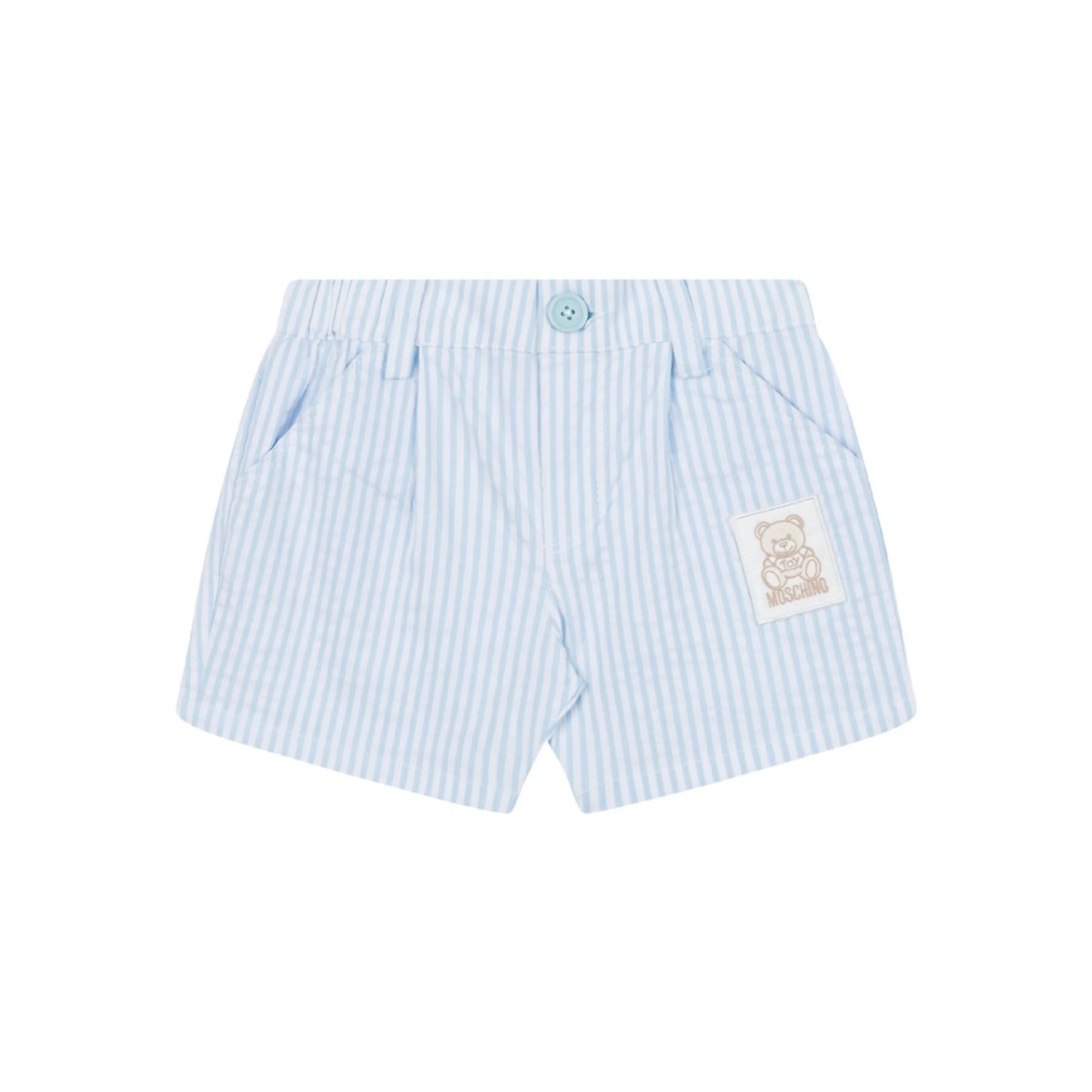 stripe-pattern shorts