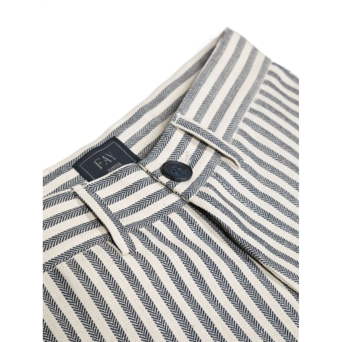 stripe-print cotton-linen trousers - Img 3