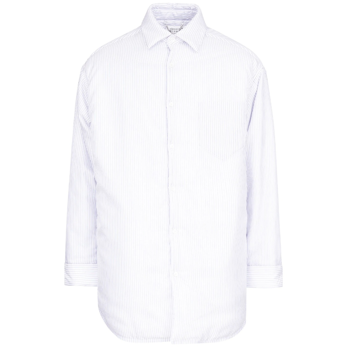 stripe-print poplin shirt