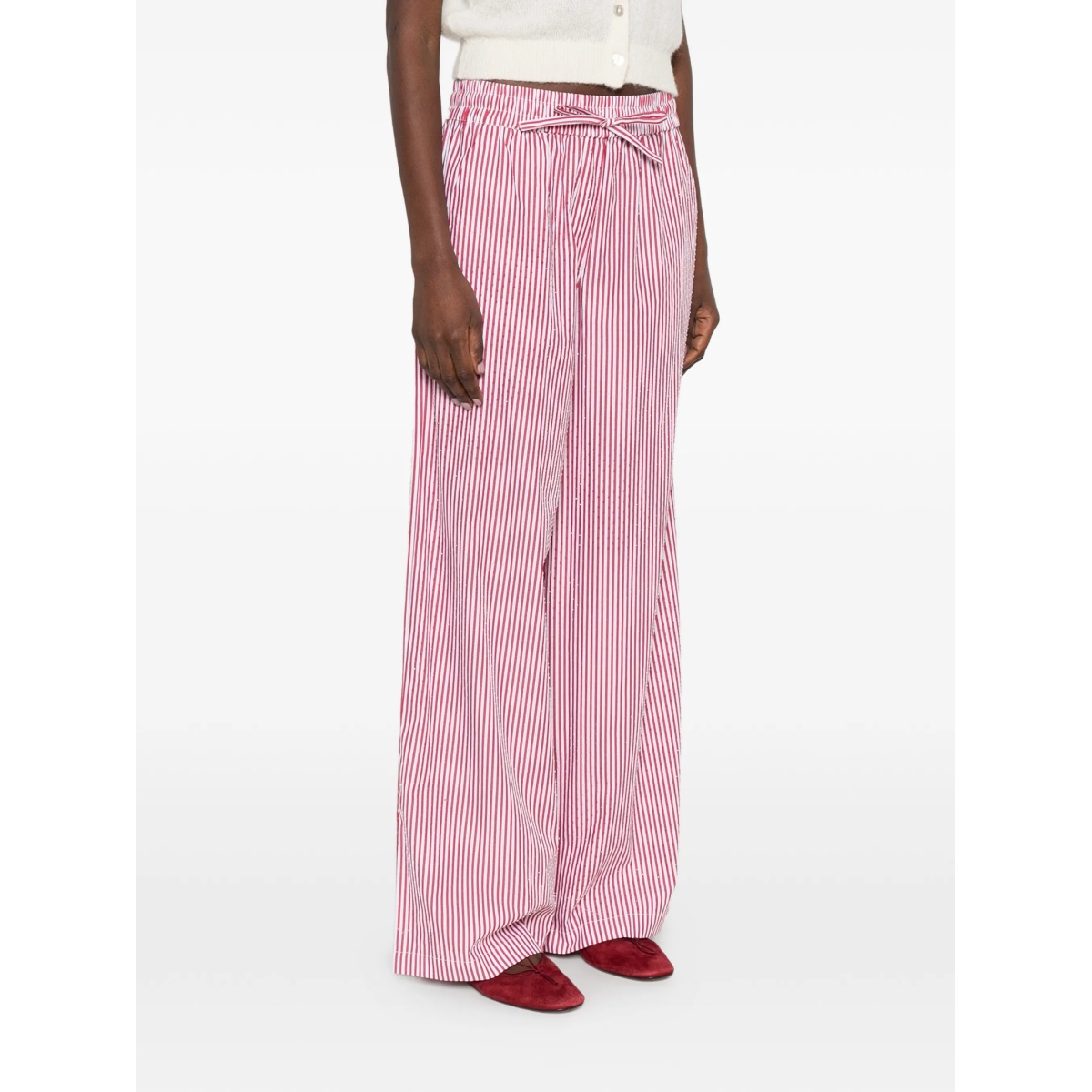 striped drawstring trousers - Img 3