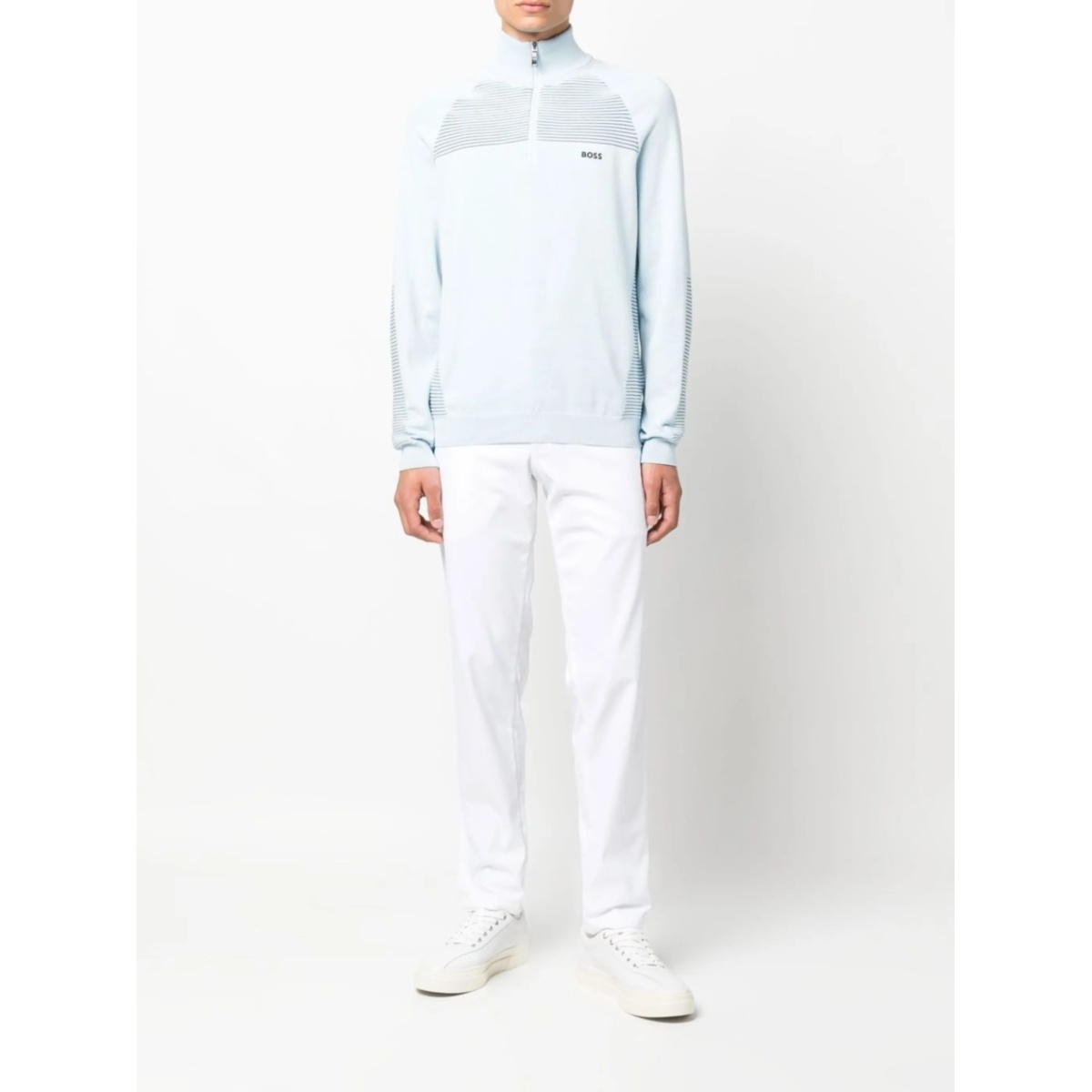 striped half-zip jumper - Img 2