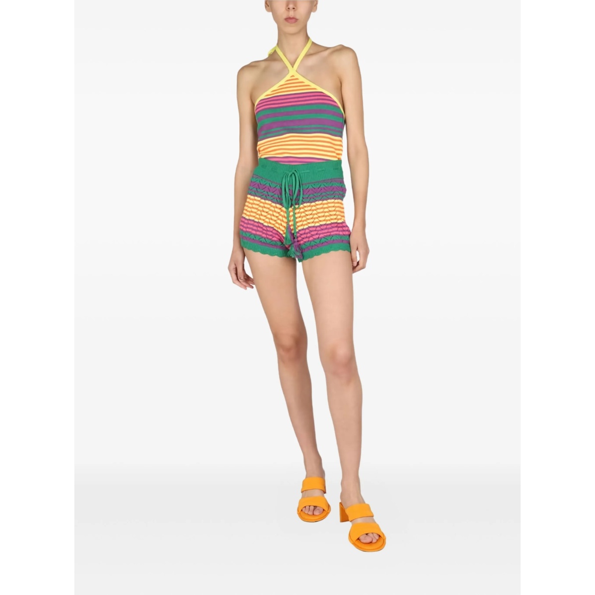striped halter-neck top - Img 2