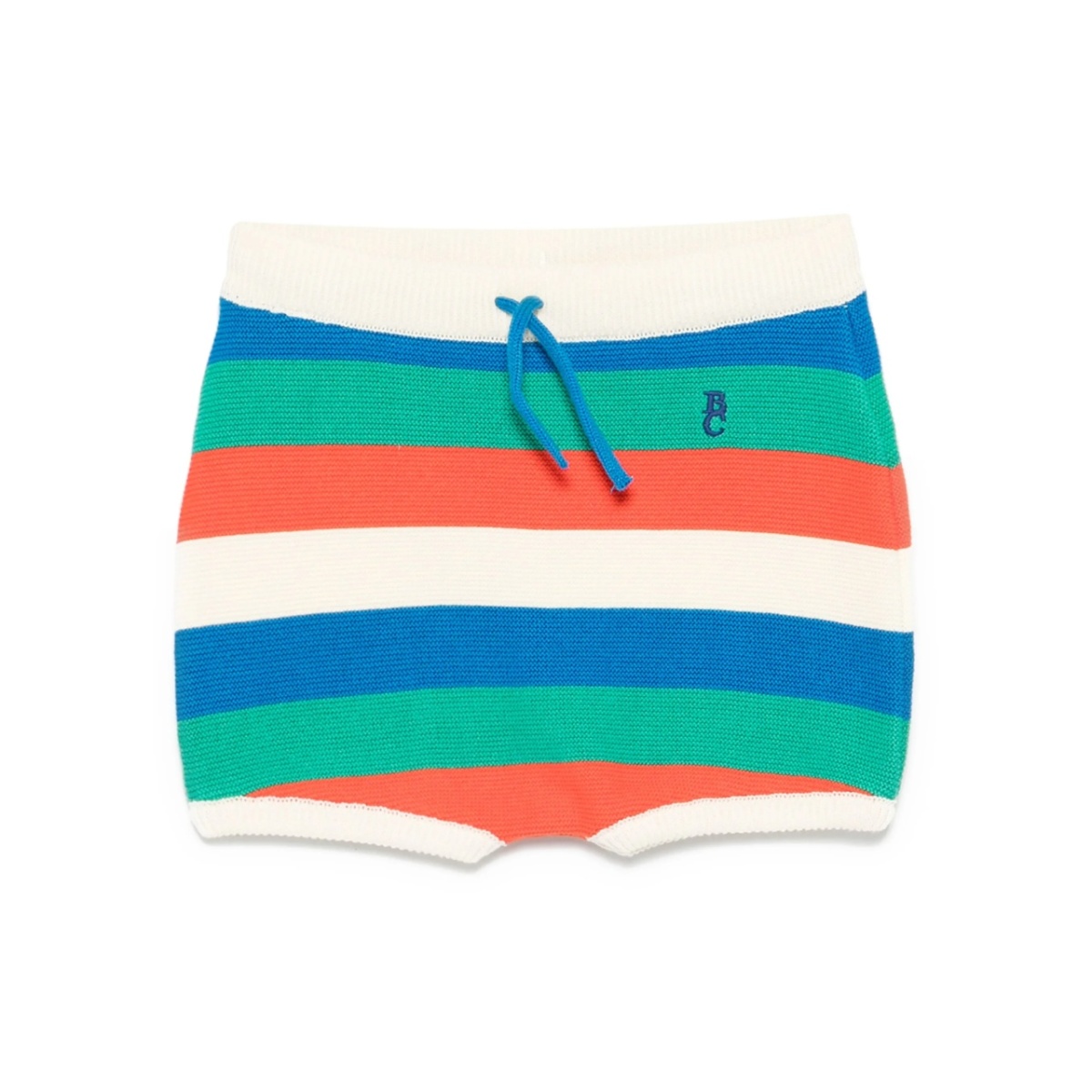 striped knitted shorts
