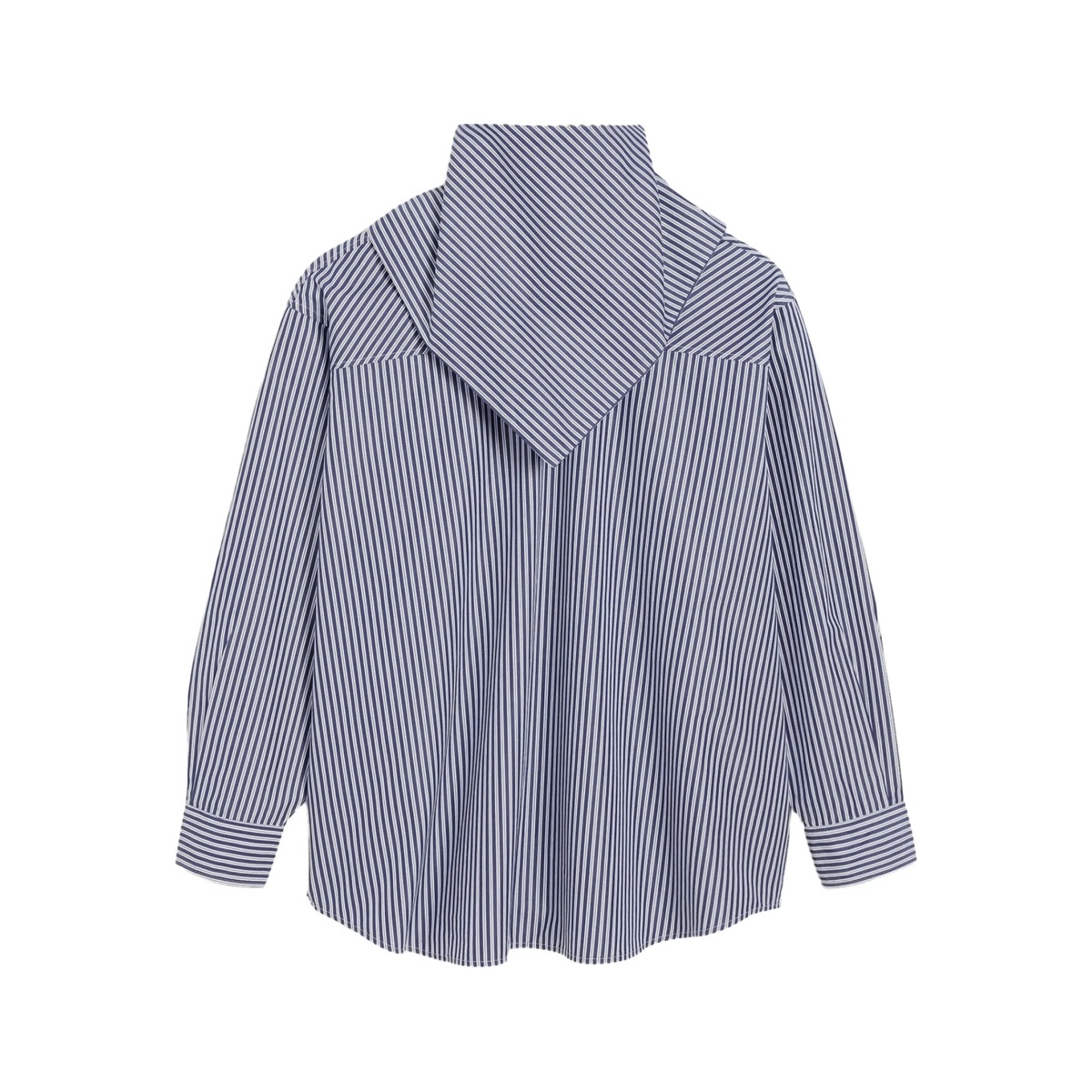 striped-pattern bandana-collar shirt