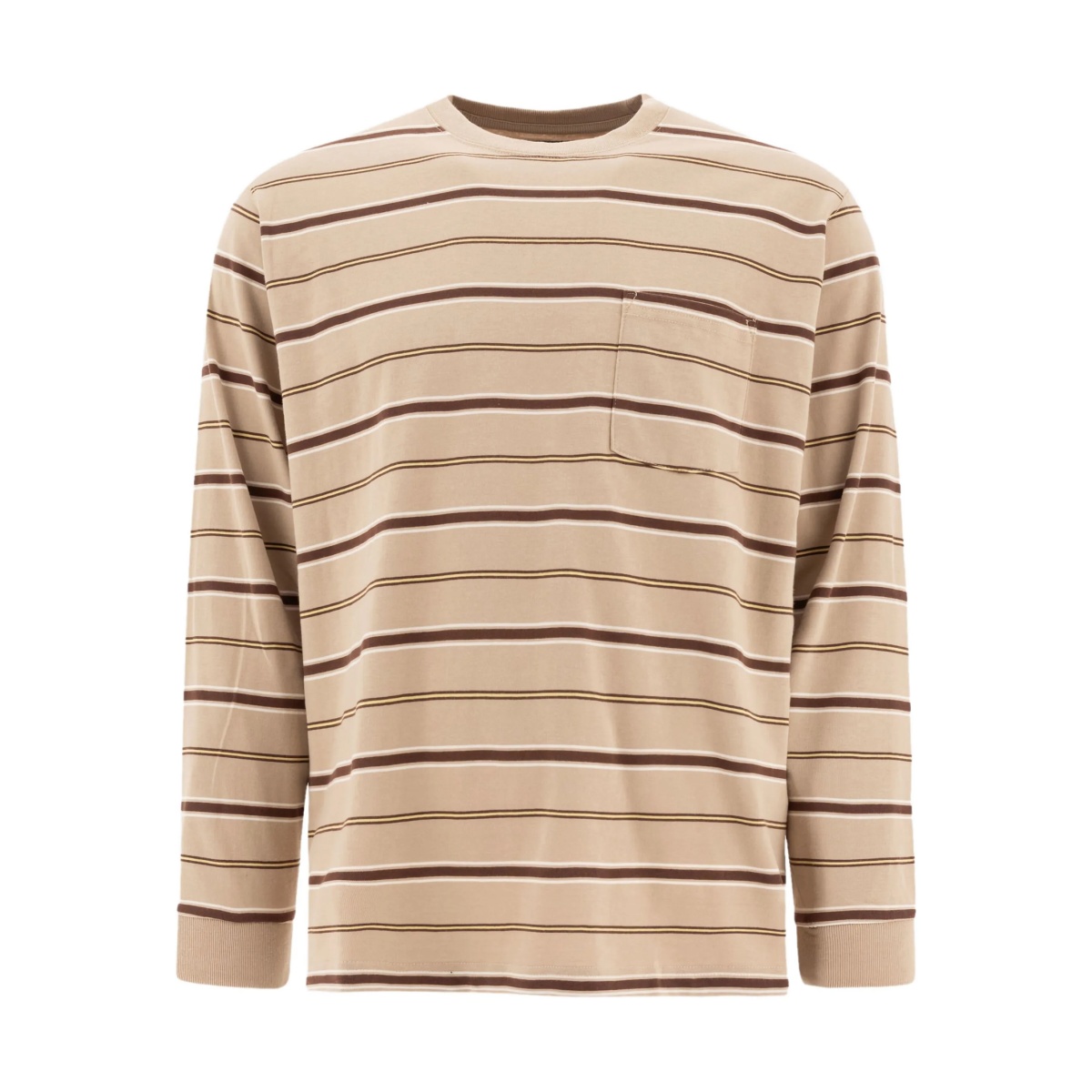 striped-pattern long-sleeve T-shirt