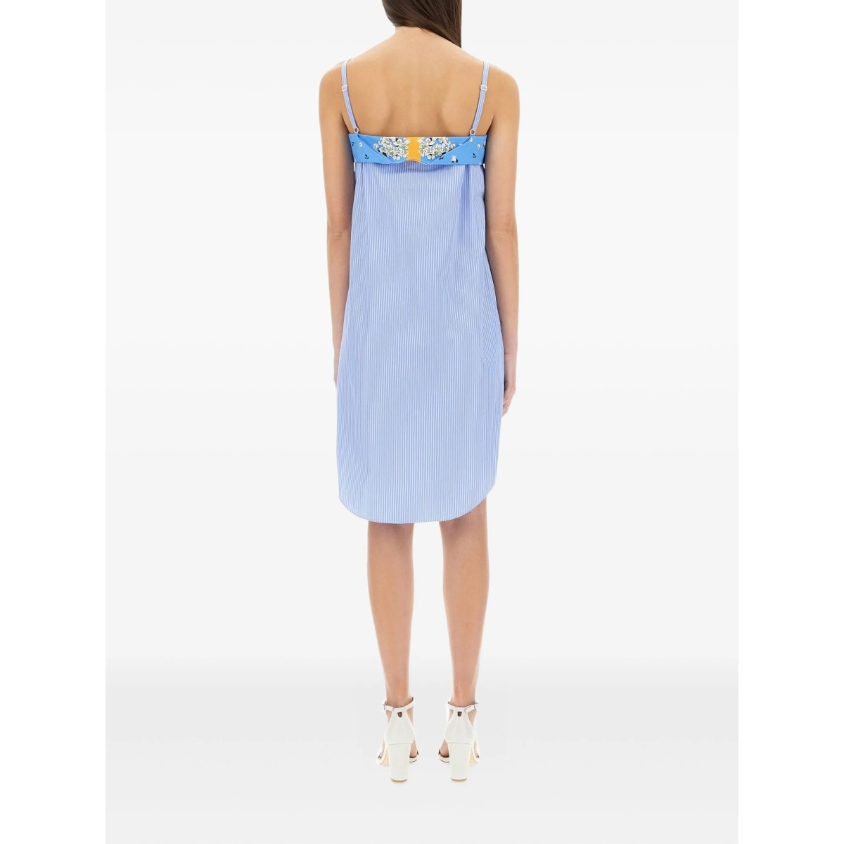 striped-pattern midi dress - Img 3