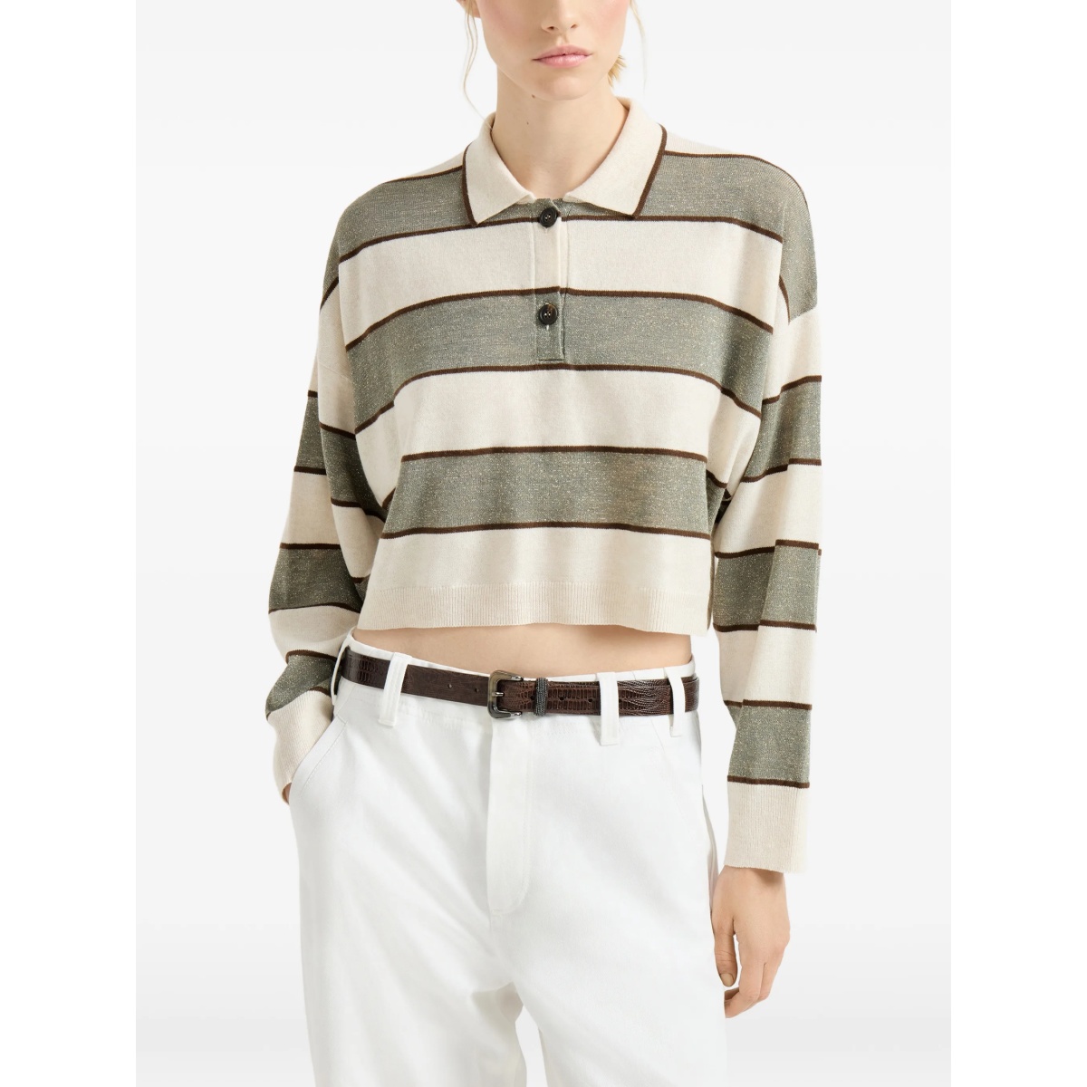 striped-pattern polo - Img 3
