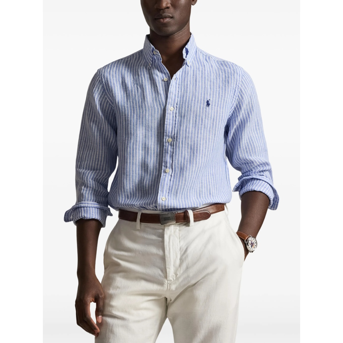striped pony linen shirt - Img 3