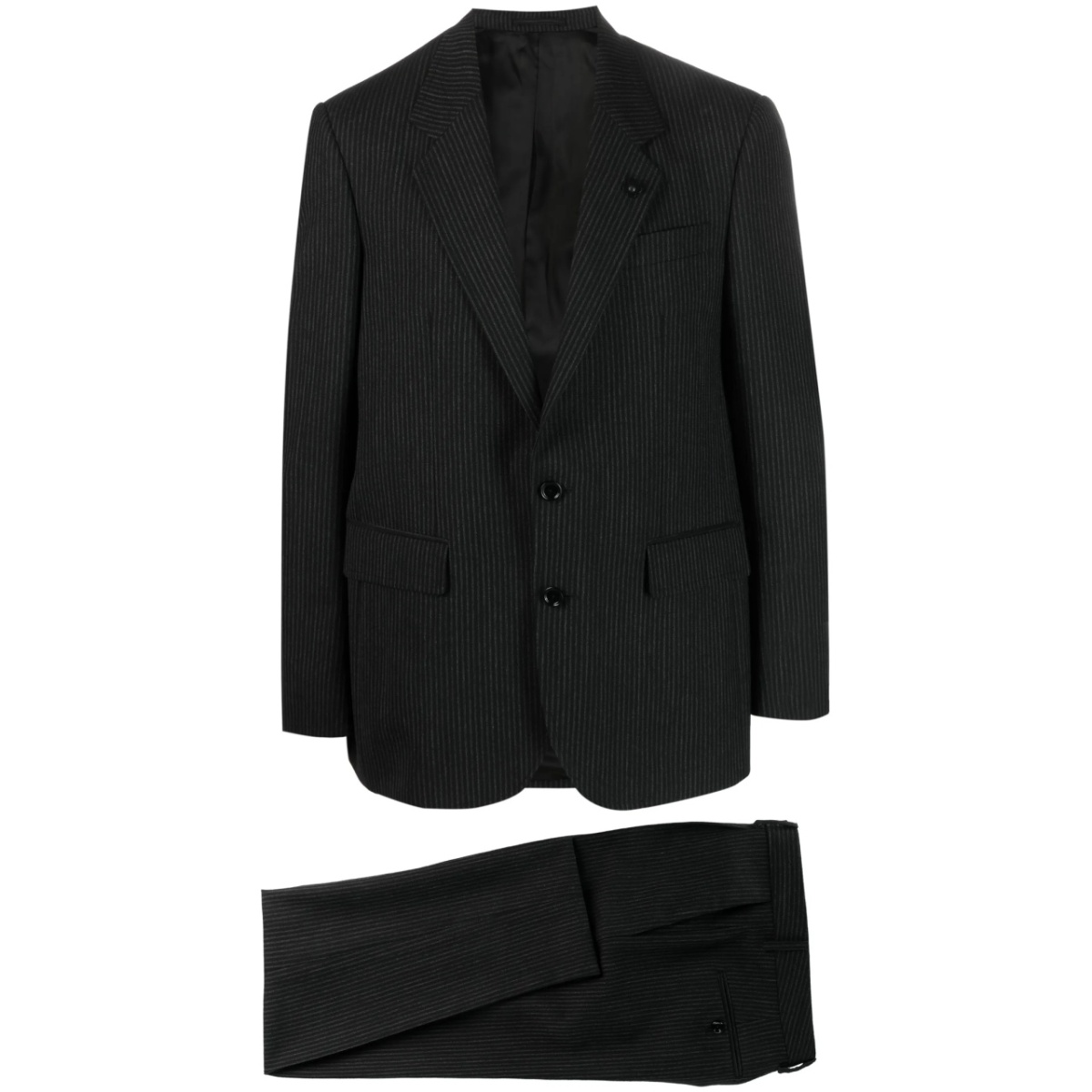 striped single-breasted suit