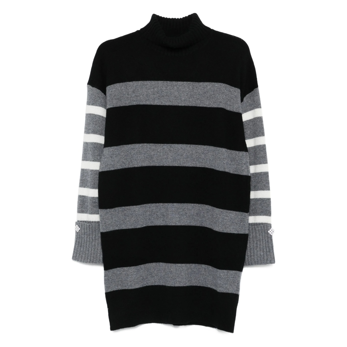 striped turtleneck sweater