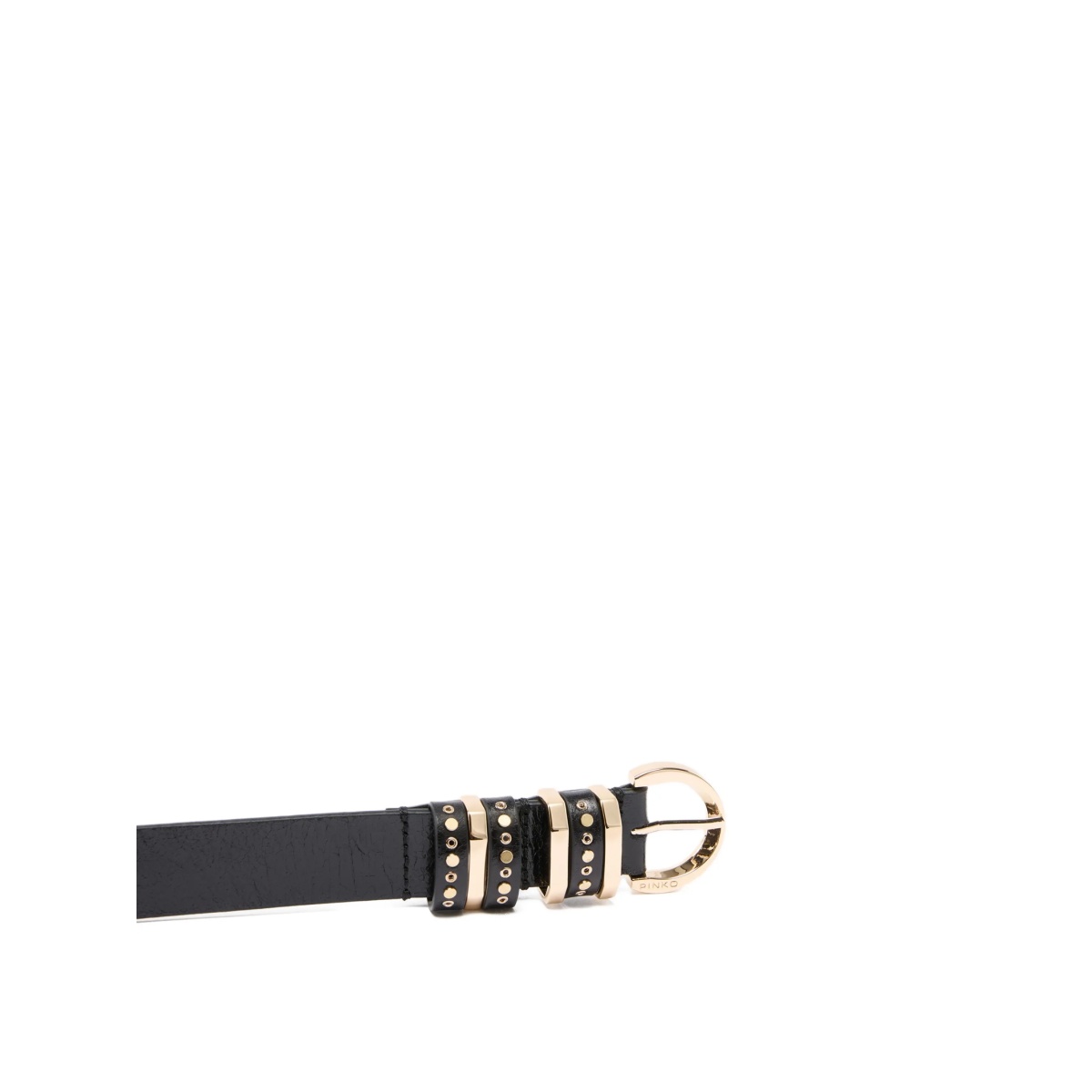 studded buckle leather belt - Img 5