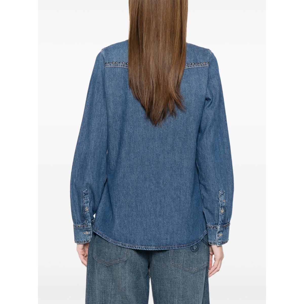 studded denim shirt - Img 4