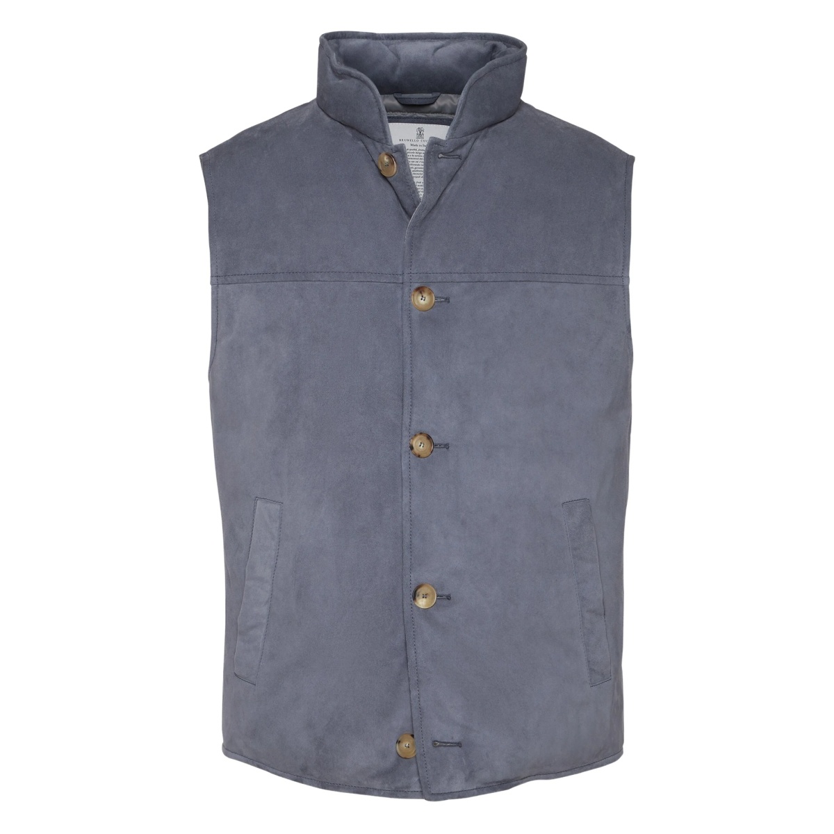 suede buttoned vest