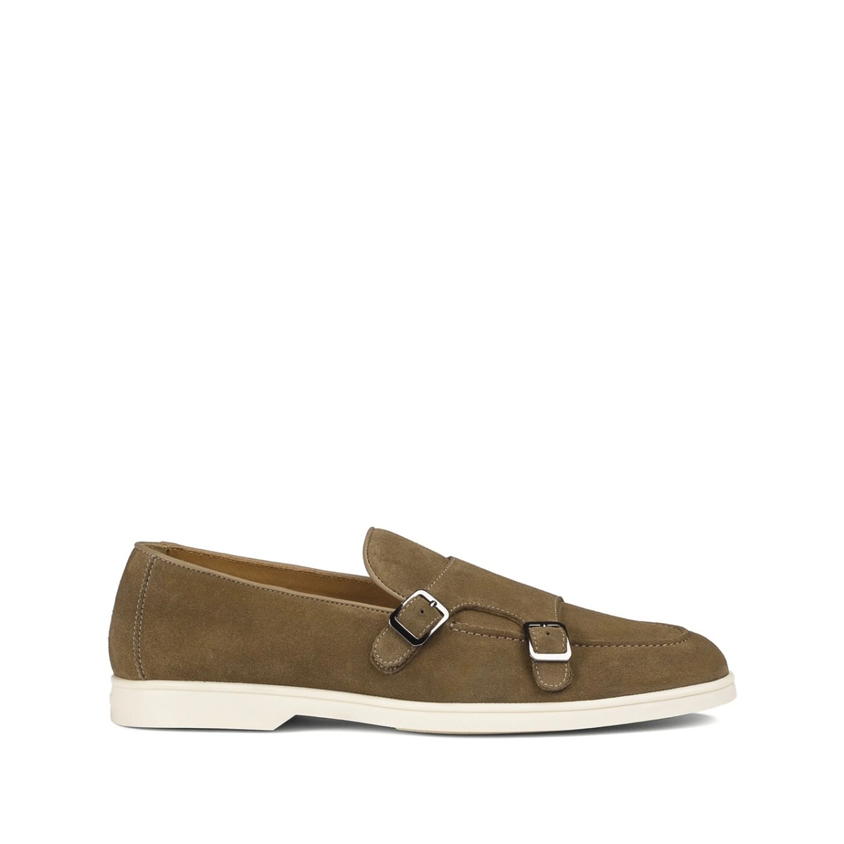 suede double-buckle monk shoes